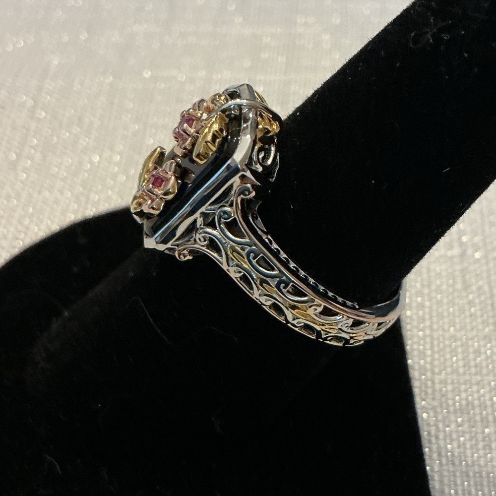 Gems En Vogue Michael Valitutti Black Onyx Ring - Picture 2 of 4